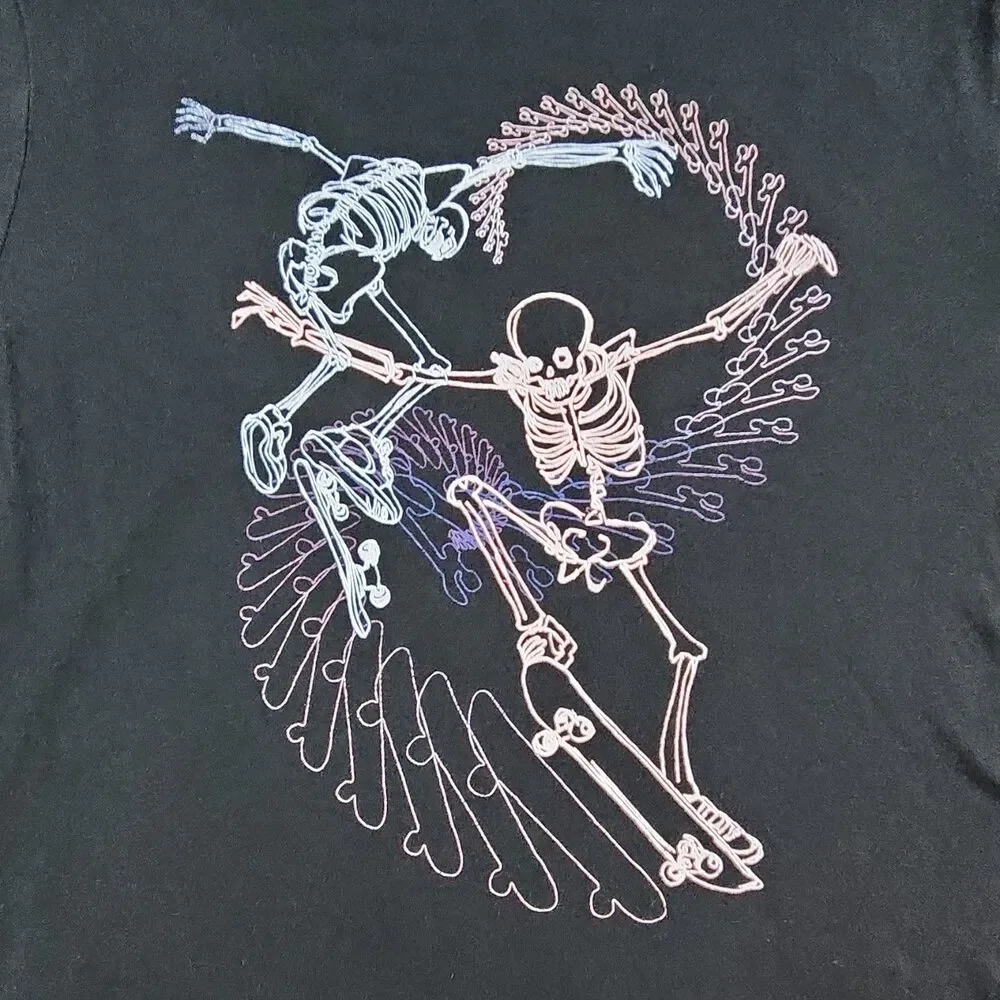 Gap Kids Boys Black Skeleton Skateboard Graphic Short Sleeve Cotton Tee 2XL